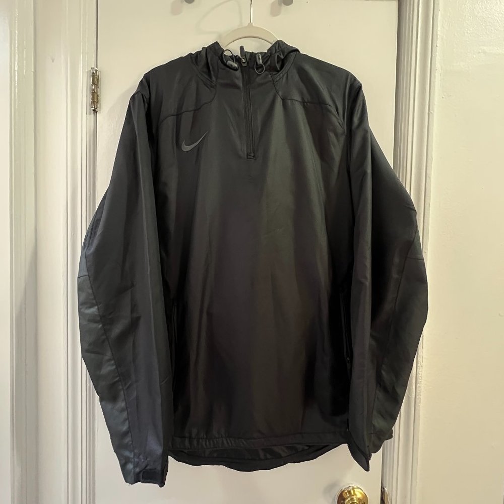 Nike Quarter Zip Running Pullover - Black, Men's Medium